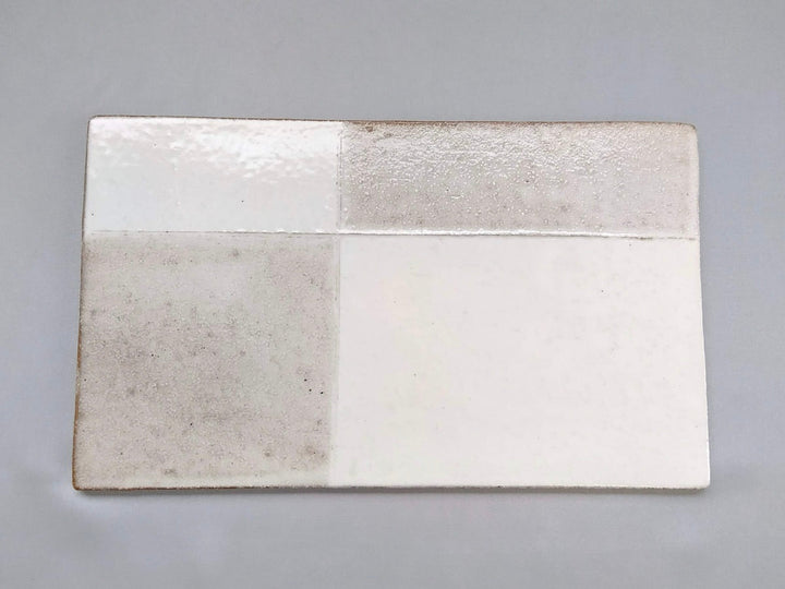 New White Slip hook Long Square Plate - Crafted By Masahiro Kumagai