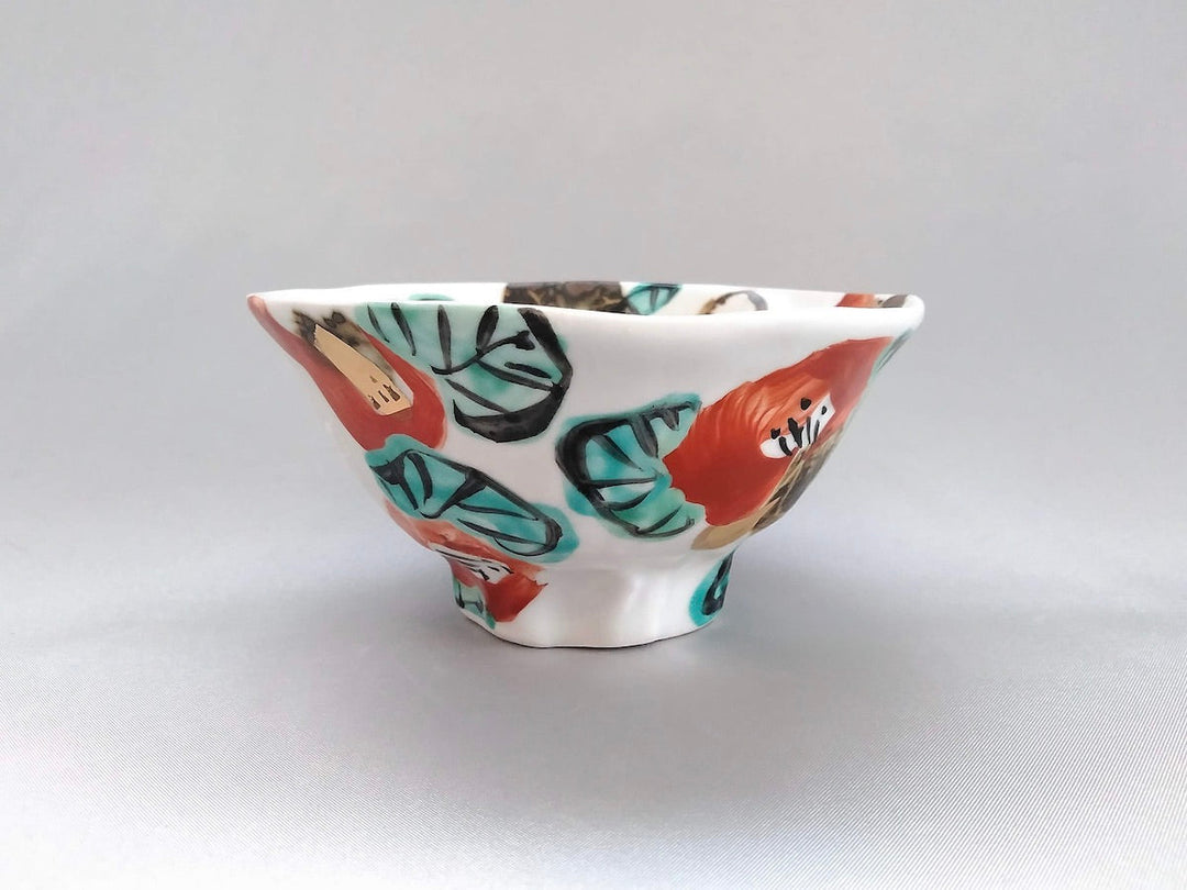 Colored Camellia Rice Bowl - Crafted By Hitori Wada