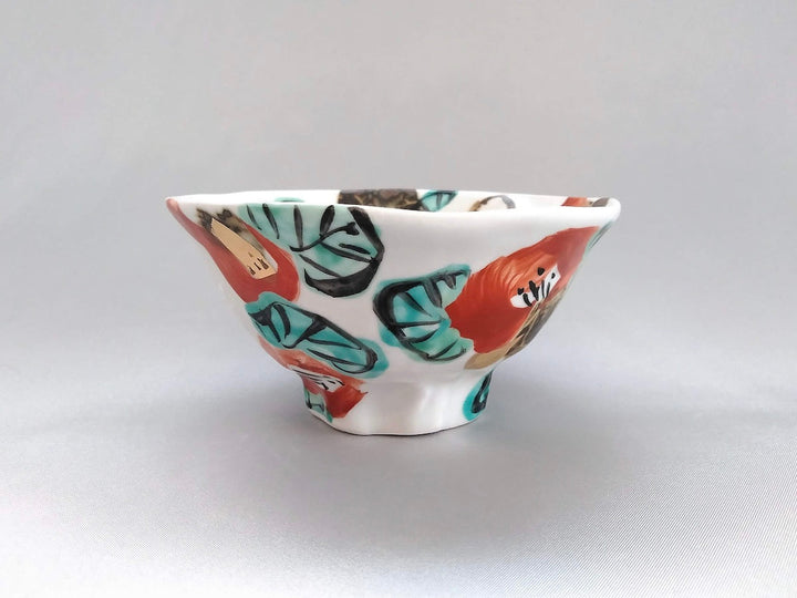 Colored Camellia Rice Bowl - Crafted By Hitori Wada
