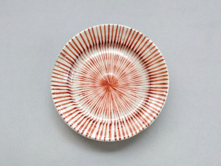Konohiki Tokusa 5-Sun Rim Plate Red - Crafted By Shigehisa Miura
