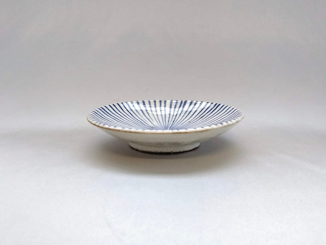 White Slip Tokusa 3.5-Sun Plate Blue - Crafted By Shigehisa Miura