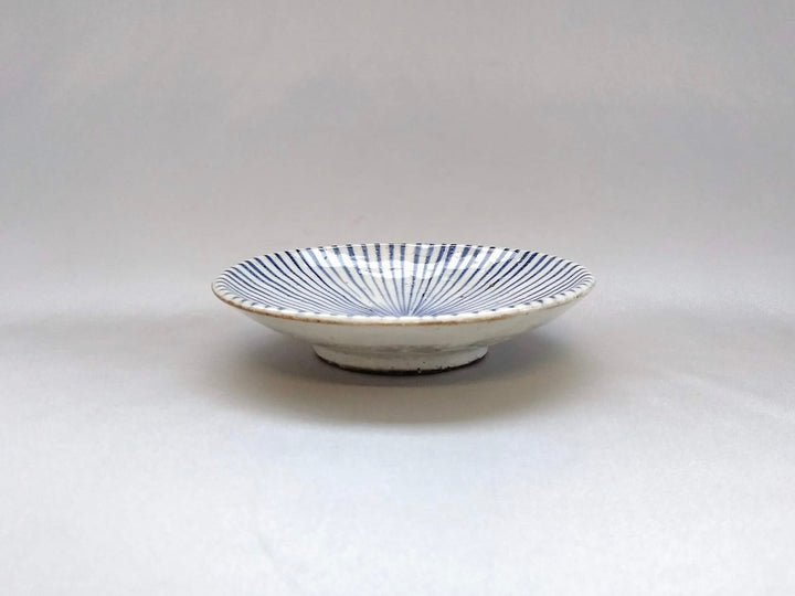 White Slip Tokusa 3.5-Sun Plate Blue - Crafted By Shigehisa Miura