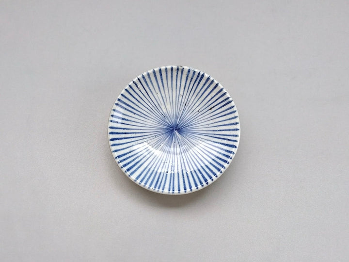 White Slip Tokusa 3.5-Sun Plate Blue - Crafted By Shigehisa Miura