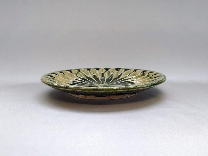 Oribe Ridged 5-Sun Plate — Hand-Glazed Japanese Pottery by Renji Nakagaki
