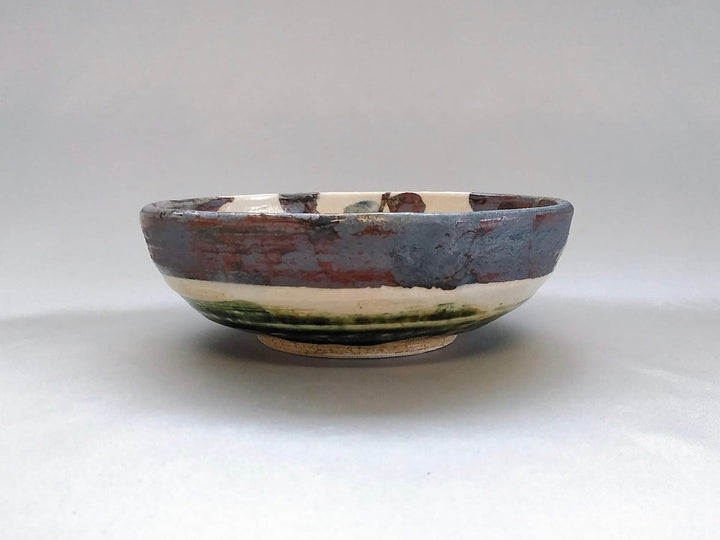 Shino-Oribe Turnip Pattern 5-Inch Bowl - Crafted By Renji Nakagaki