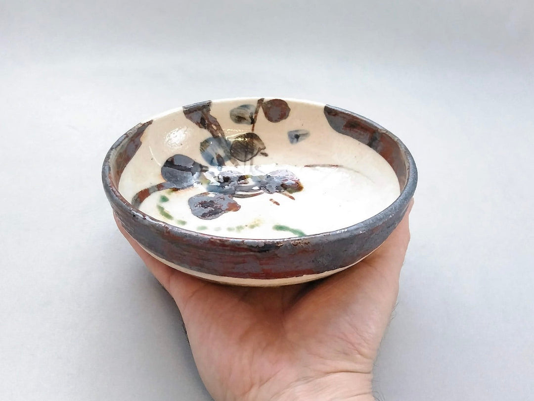 Shino-Oribe Turnip Pattern 5-Inch Bowl - Crafted By Renji Nakagaki
