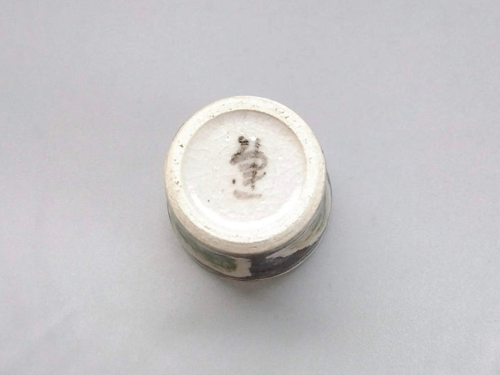 Oribe ball blind Tumbler — Hand-Glazed Japanese Pottery by Renji Nakagaki
