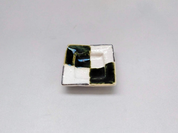 Two 2-Sun Square Plates with Checkered Patterns - Crafted By Masaaki Hibino