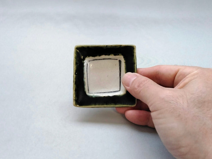 2-Sun Square Plate Oribe - Crafted By Masaaki Hibino