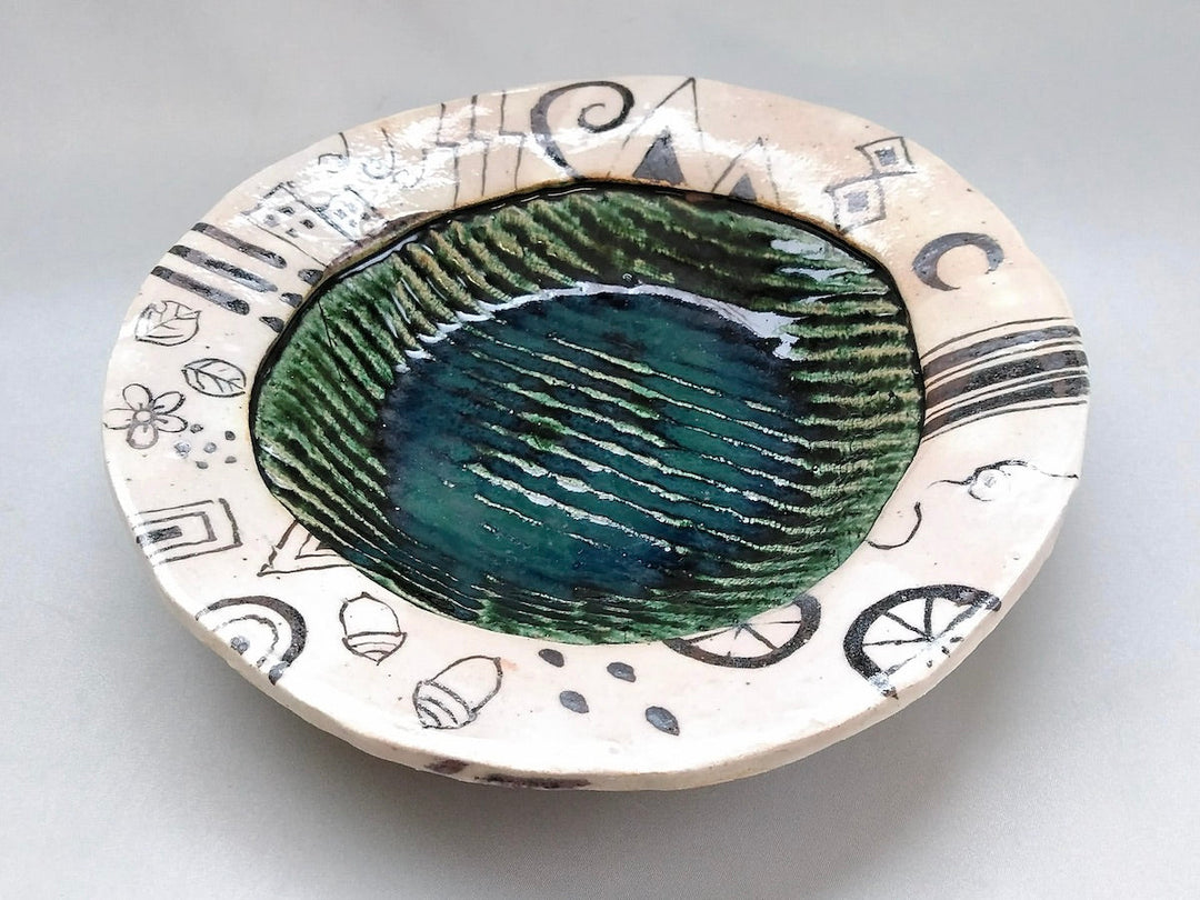 Oribe rope Pattern geometric Pattern Pasta Plate - Crafted By Hiroshi Sato