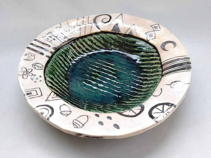 Oribe rope Pattern geometric Pattern Pasta Plate - Crafted By Hiroshi Sato