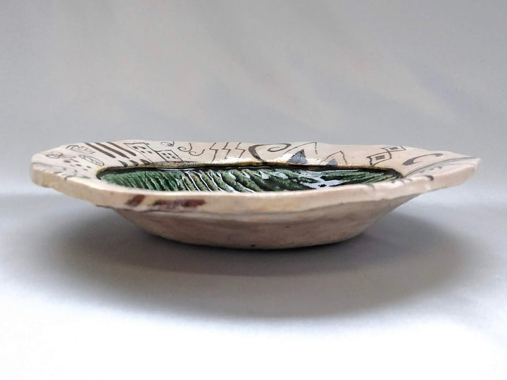 Oribe rope Pattern geometric Pattern Pasta Plate - Crafted By Hiroshi Sato