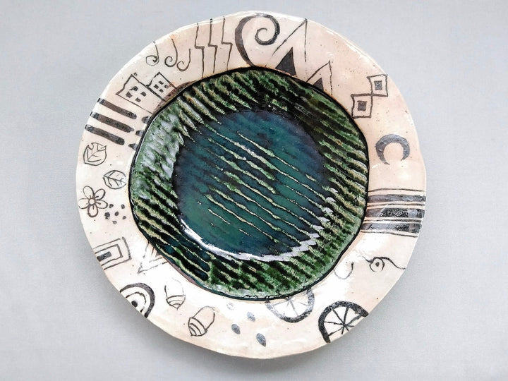 Oribe rope Pattern geometric Pattern Pasta Plate - Crafted By Hiroshi Sato