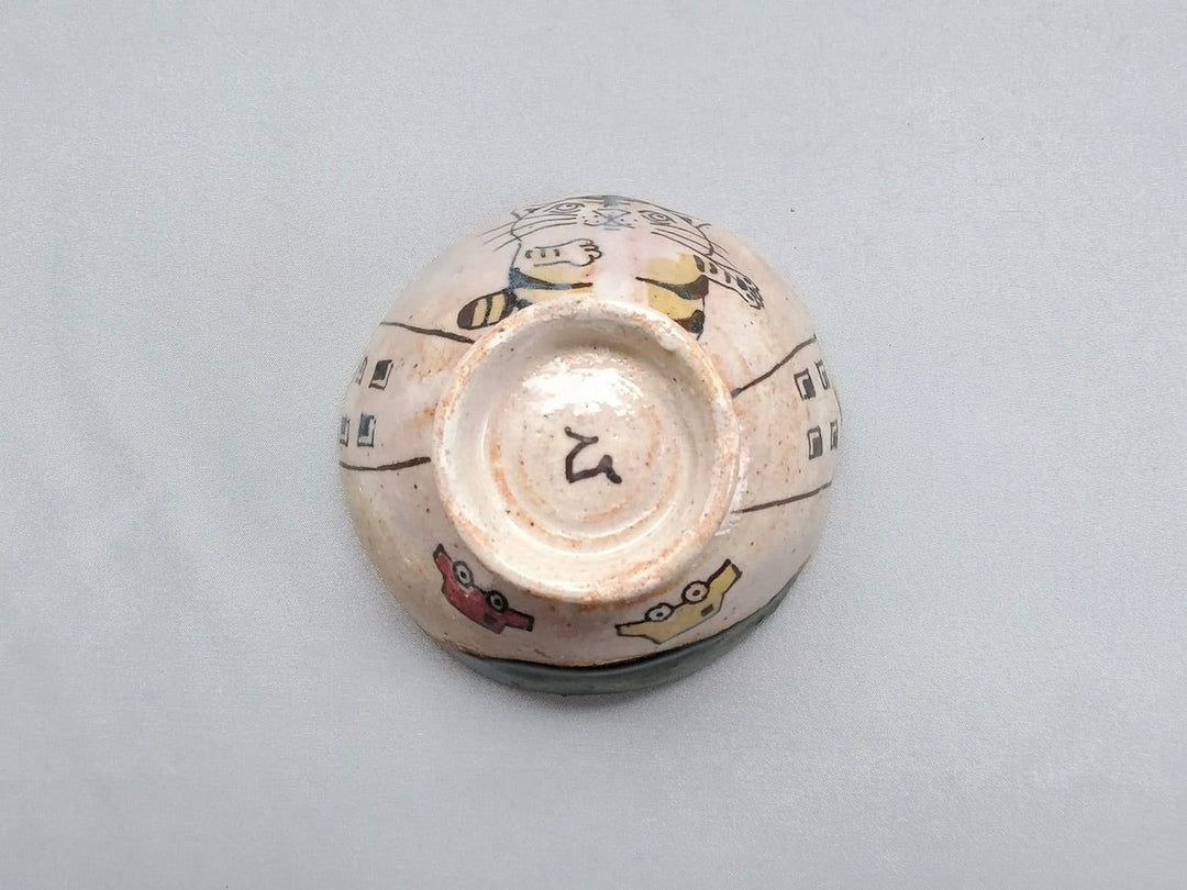 Oribe Children's Rice Bowl Street Tabby Cat - Crafted By Hiroshi Sato