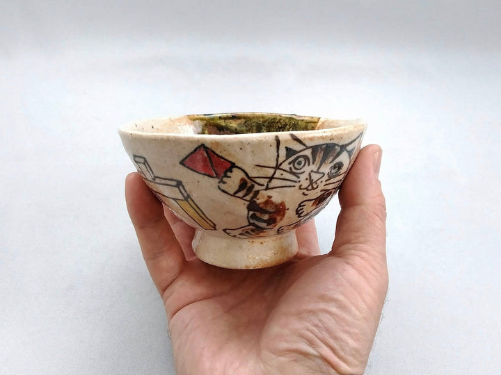 Oribe children's Rice Bowl building blocks and cat - Crafted By Hiroshi Sato