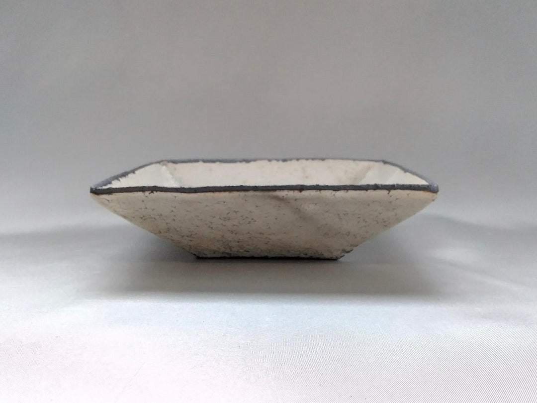 Small White Slip Square Plate - Crafted By Mikiyo Nakagawa