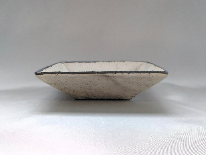Small White Slip Square Plate - Crafted By Mikiyo Nakagawa