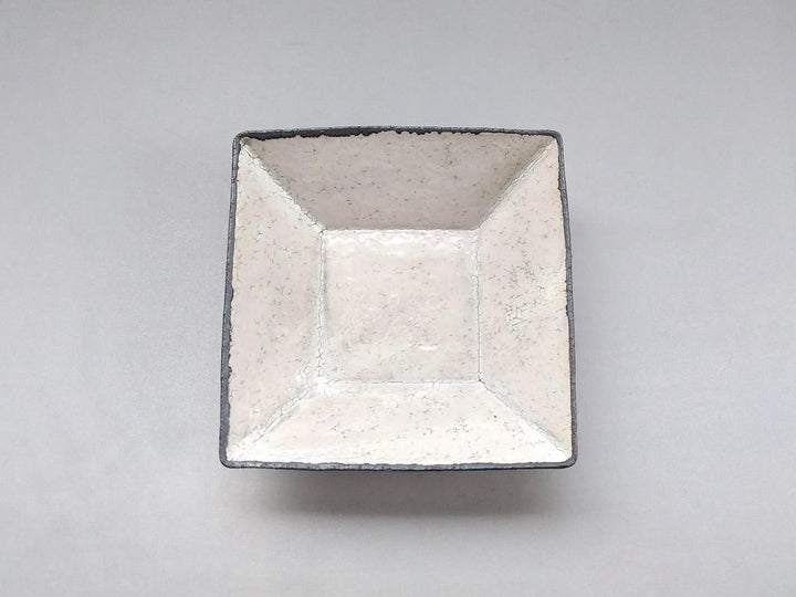 Small White Slip Square Plate - Crafted By Mikiyo Nakagawa