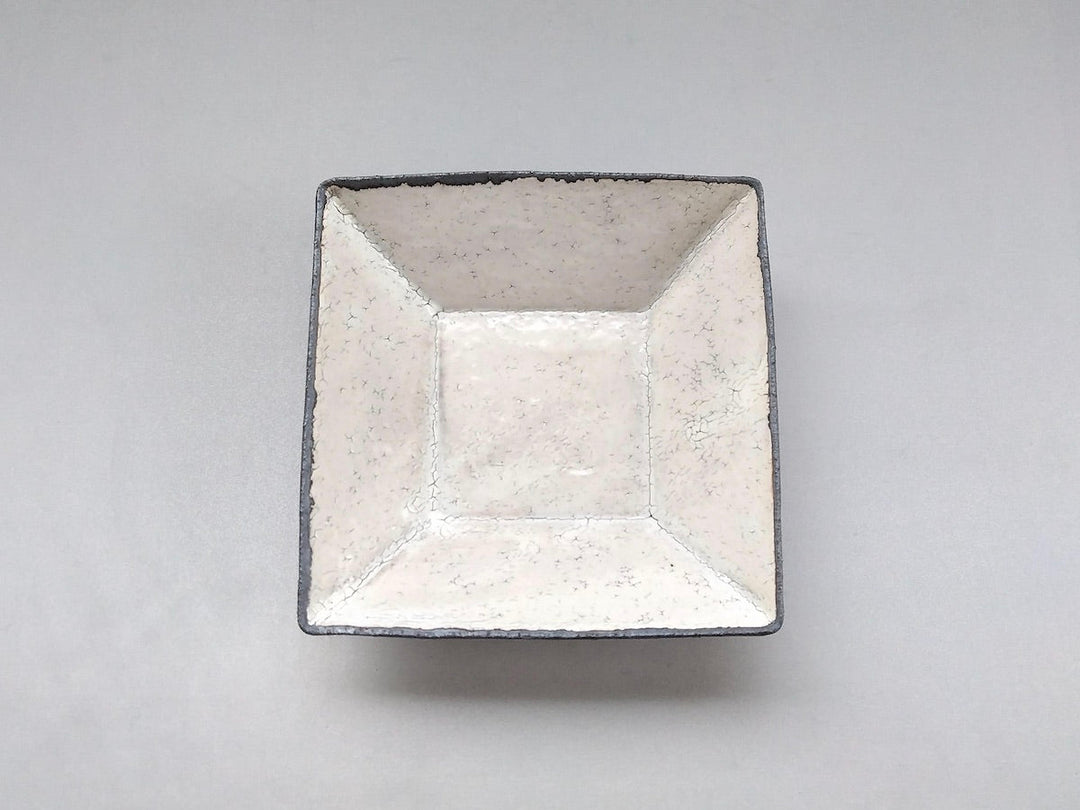 Small White Slip Square Plate - Crafted By Mikiyo Nakagawa