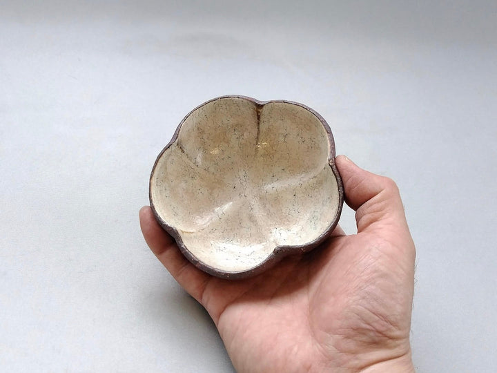 5 Plates of White Slip Flowers - Crafted By Mikiyo Nakagawa
