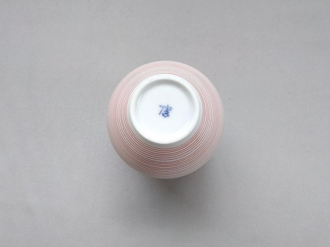 Red Gosu Inlaid Wine Glass - Crafted By Riso Kiln