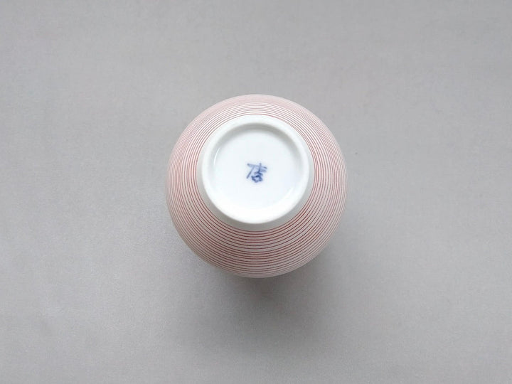 Red Gosu Inlaid Wine Glass - Crafted By Riso Kiln