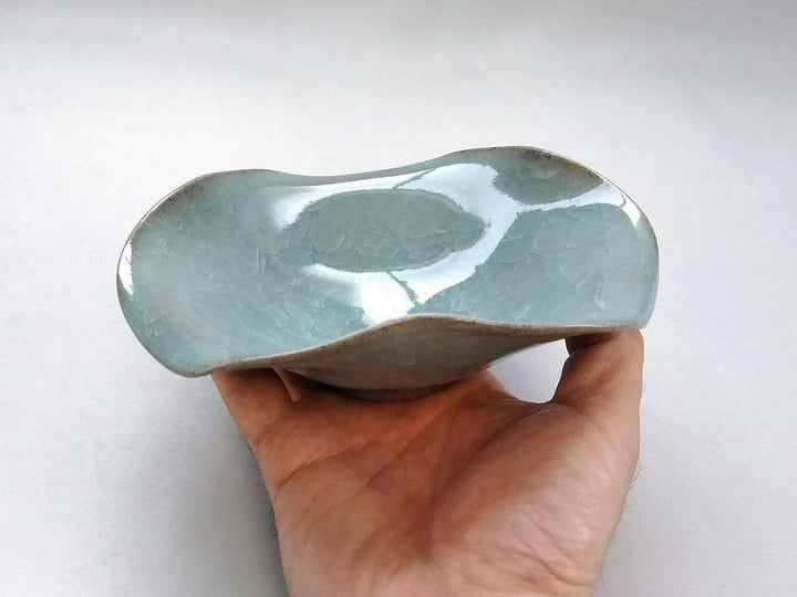 Blue Porcelain Three-Leaf Bowl - Crafted By Taku Kiyama