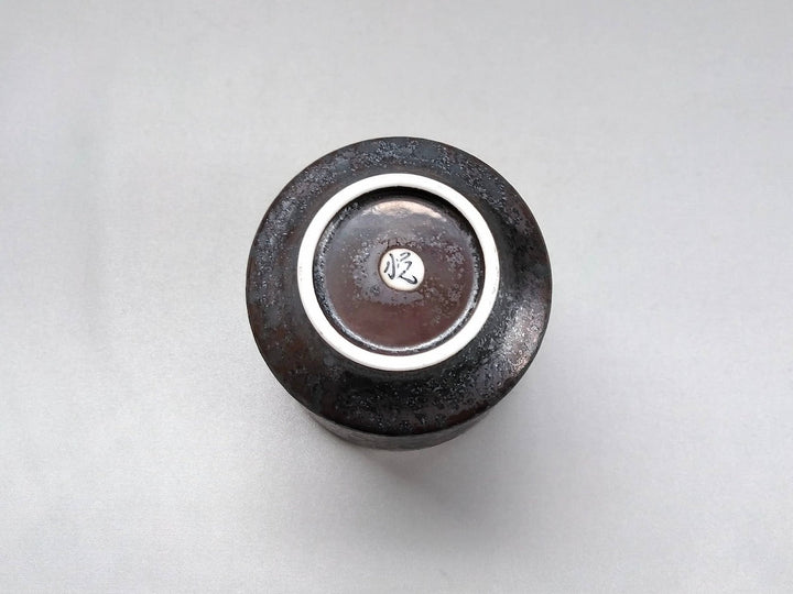 Copper-painted wide goblet with Black Crystal - Crafted By Toetsu Kiln
