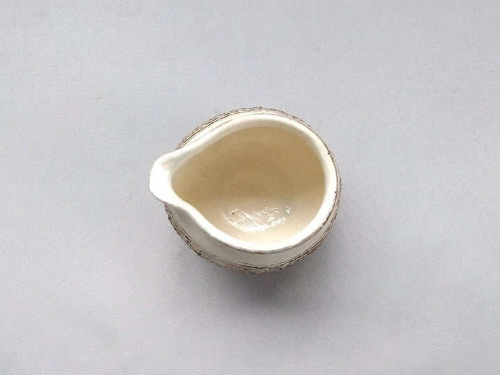 Rimara horizontal Carving creamer - Crafted By Furutani Pottery
