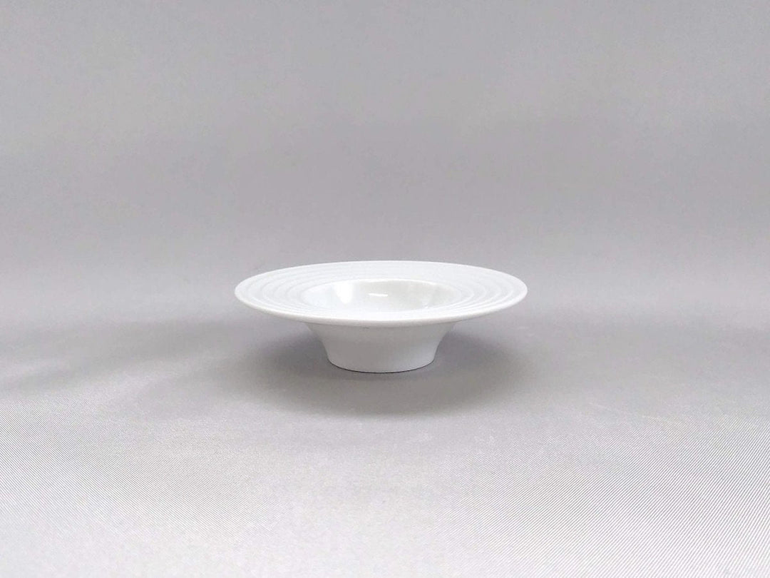 White Porcelain Carved wide rib Small Plate - Crafted By Issin Kiln