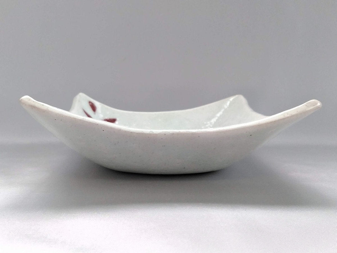 Red Leaf Square Bowl - Crafted By Iwao Pottery