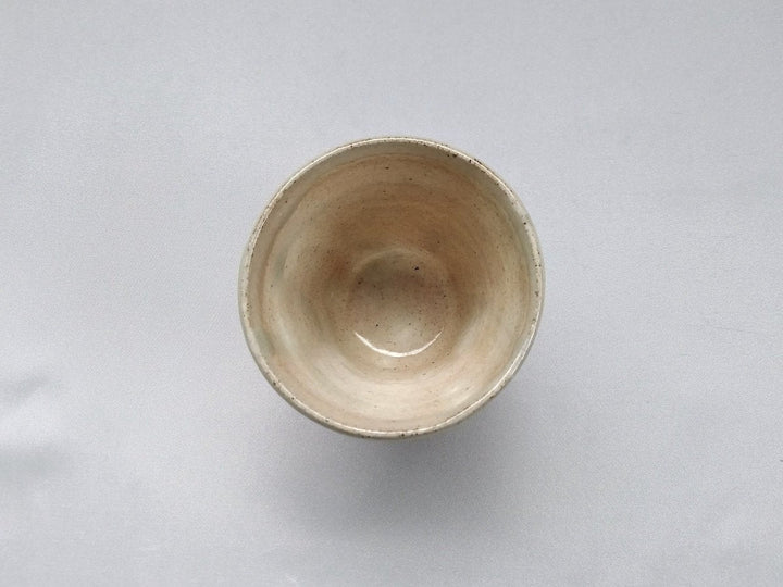 Soba Cup with Kohiki Glaze and Carved Ridges — Hand-Glazed Japanese Pottery by Junichi Mashiko