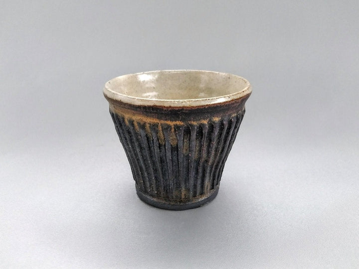 Iron Black Ridged Soba Cup - Crafted By Junichi Mashiko