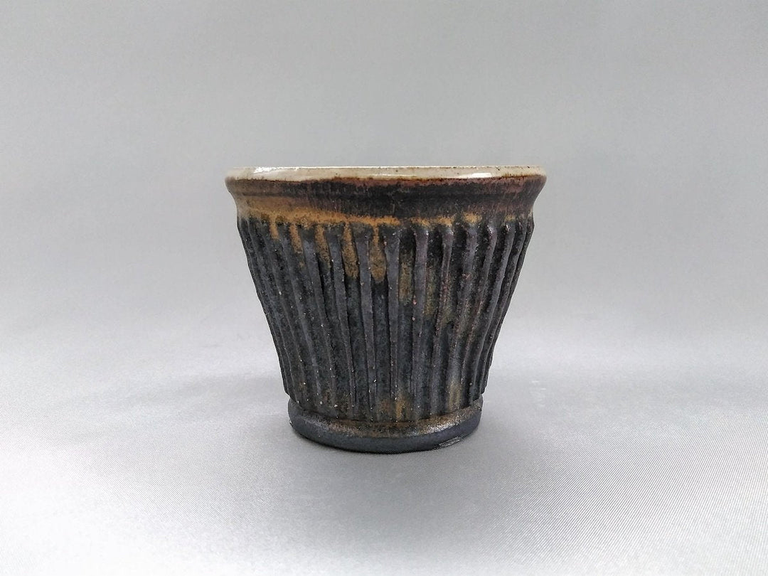 Iron Black Ridged Soba Cup - Crafted By Junichi Mashiko