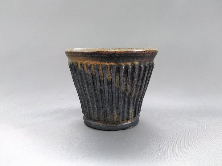 Iron Black Ridged Soba Cup - Crafted By Junichi Mashiko