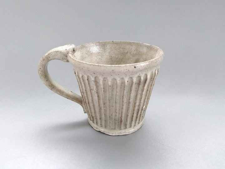 White Slip Ridged Mug - Crafted By Junichi Mashiko