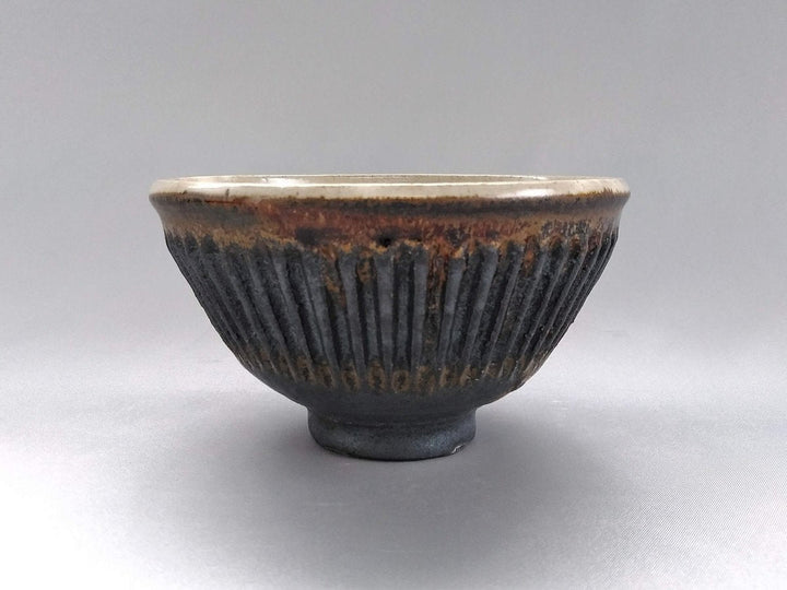 Large iron Black Ridged Rice Bowl - Crafted By Junichi Mashiko