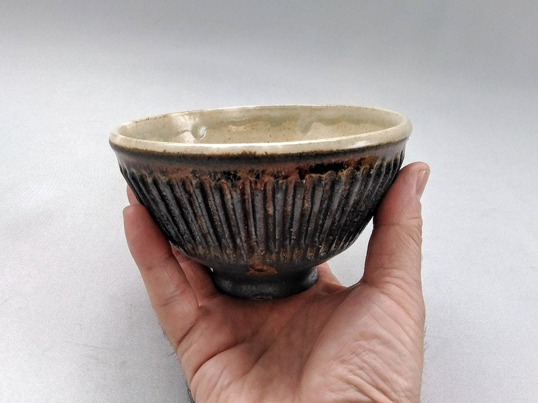 Large iron Black Ridged Rice Bowl - Crafted By Junichi Mashiko