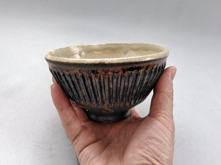 Large iron Black Ridged Rice Bowl - Crafted By Junichi Mashiko