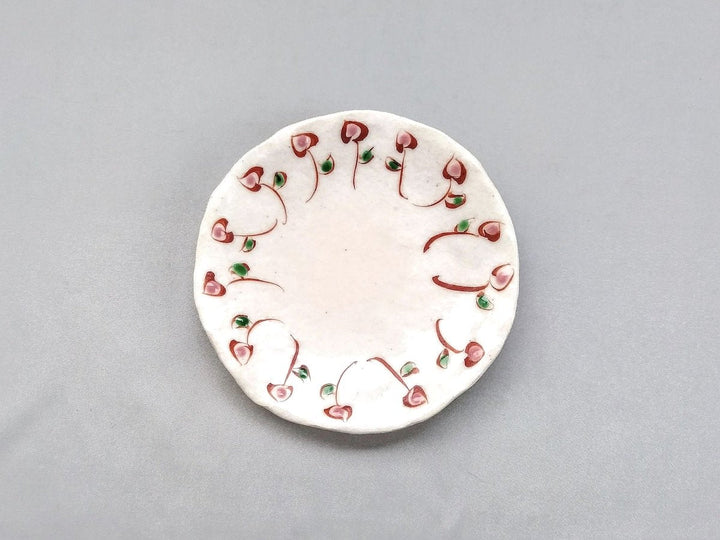 Colored dotted Flower Small Plate Pink - Crafted By Hiroshi Haisawa
