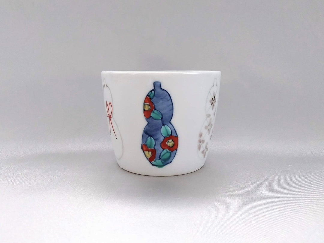 Imari Gourd Soba Cup — Hand-Glazed Japanese Pottery by Tokushichi Kiln