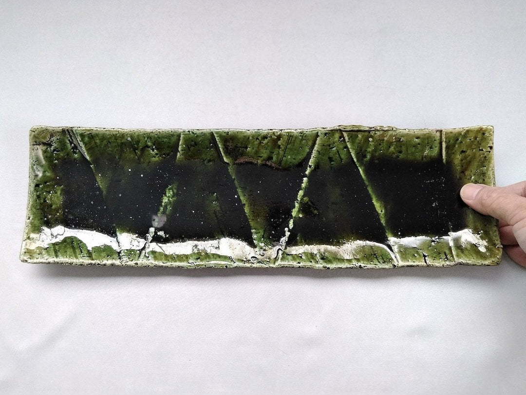 Oribe Faceted Long Plate - Crafted By Kazuhito Yamamoto