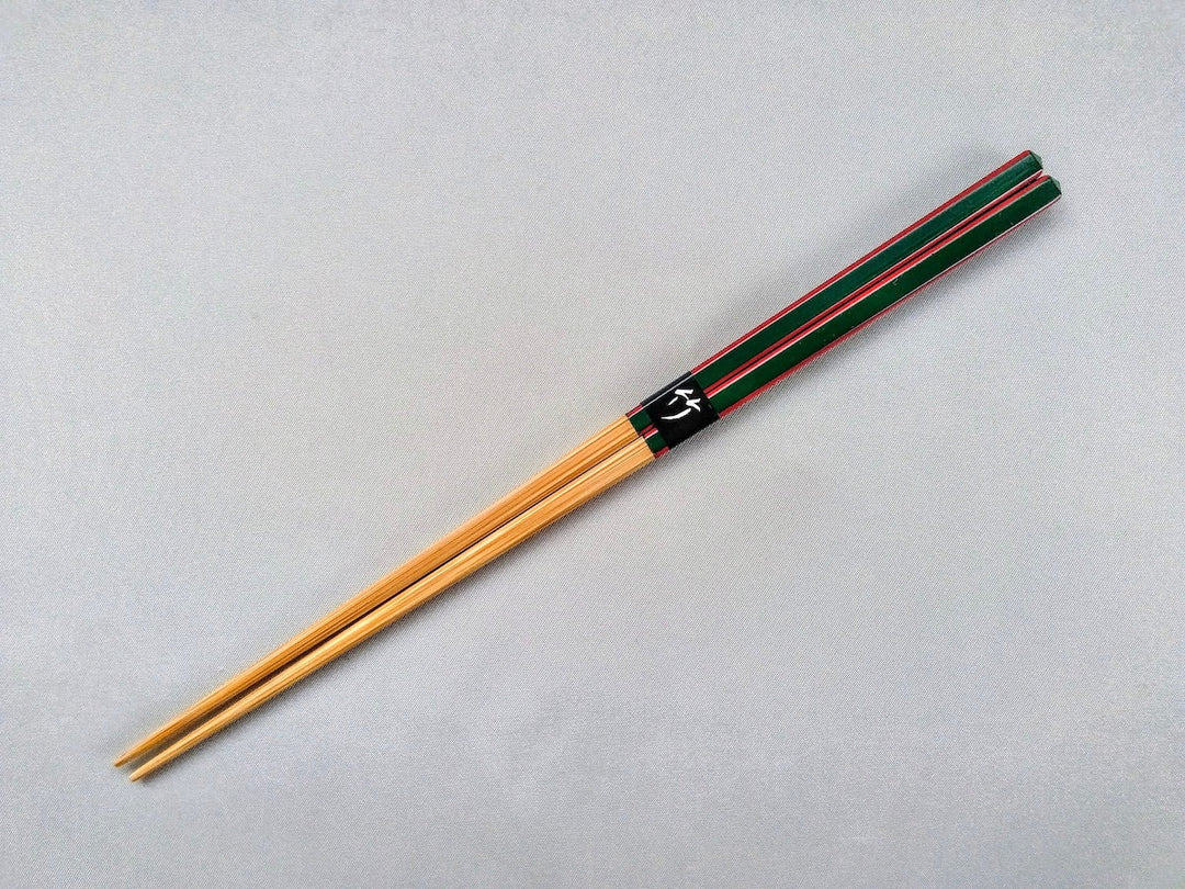 Diamond Cut Chopsticks Green - Crafted By Ouchi Kogei