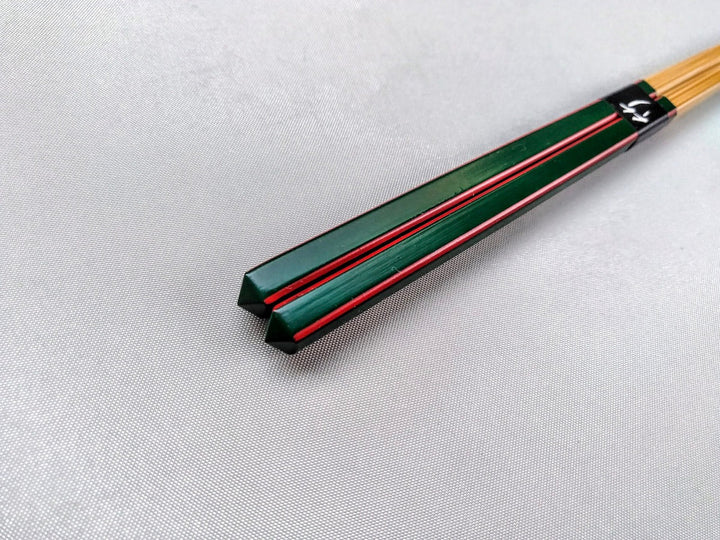 Diamond Cut Chopsticks Green - Crafted By Ouchi Kogei