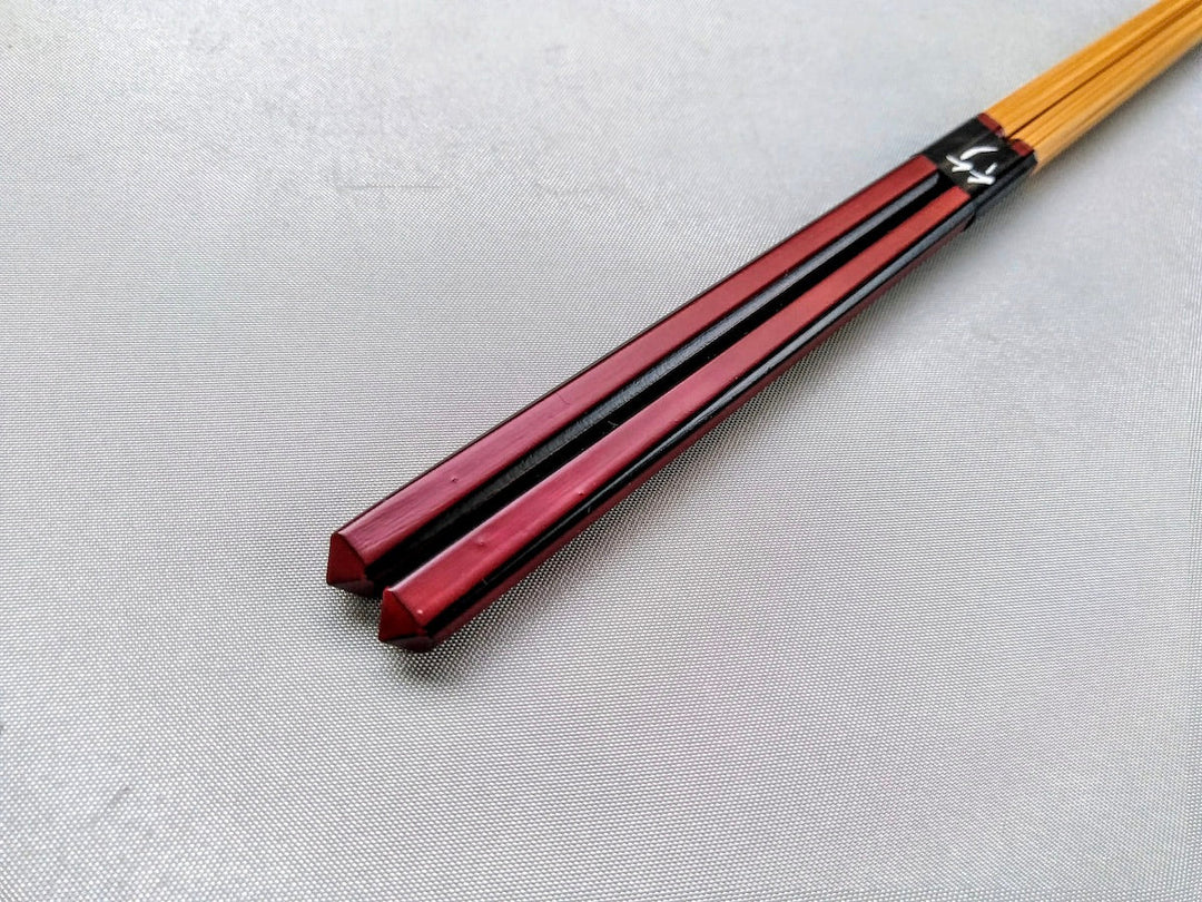 Diamond Cut Chopsticks Red - Crafted By Ouchi Kogei