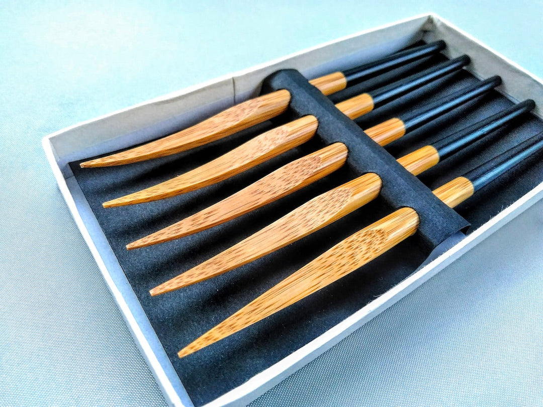 Colored Fork Set Black - Crafted By Ouchi Kogei
