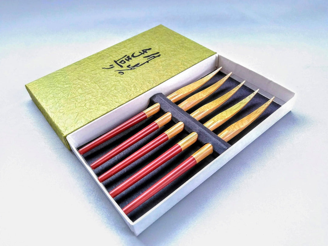 Colored Fork Set Brown - Crafted By Ouchi kougei