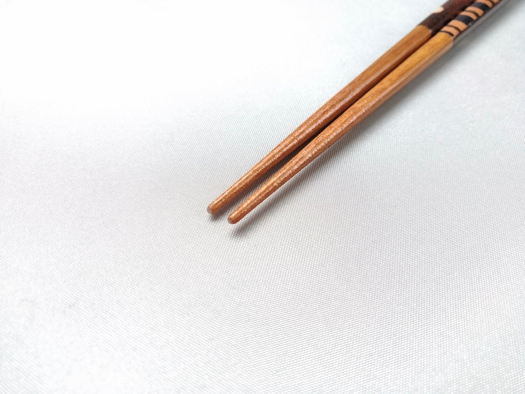 Natural Wooden Chopsticks with Polka Dot Pattern - Crafted By Hashikura Matsukan