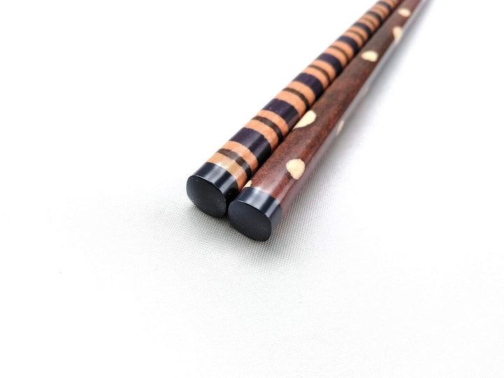 Natural Wooden Chopsticks with Polka Dot Pattern - Crafted By Hashikura Matsukan