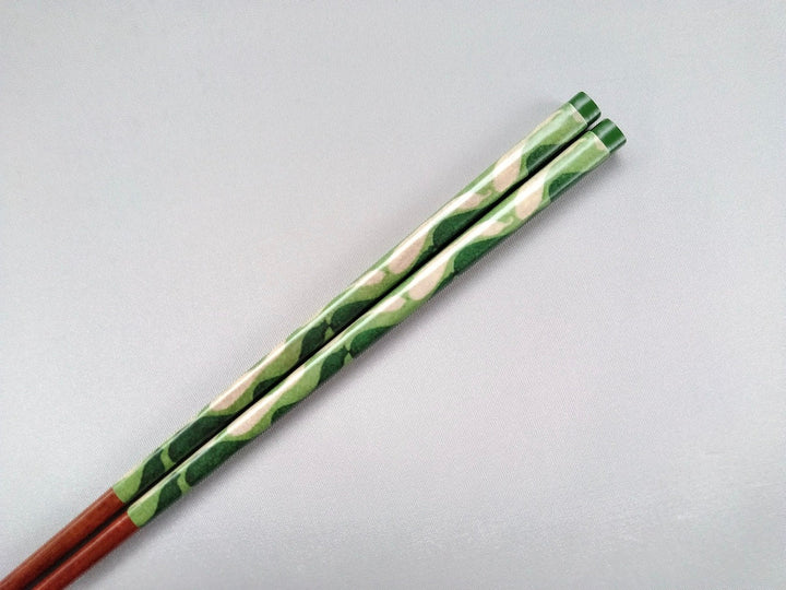 Natural Wooden Chopsticks Hisago Yellow Green - Crafted By Hashikura Matsukan